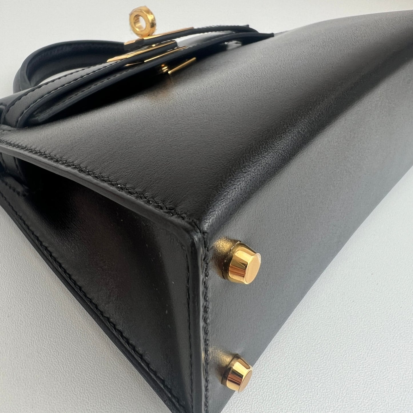 Hermès エルメス Mini kelly ミニケリー Stamp-K K刻印 Box ボックス Black ブラック GHW ゴールド金具