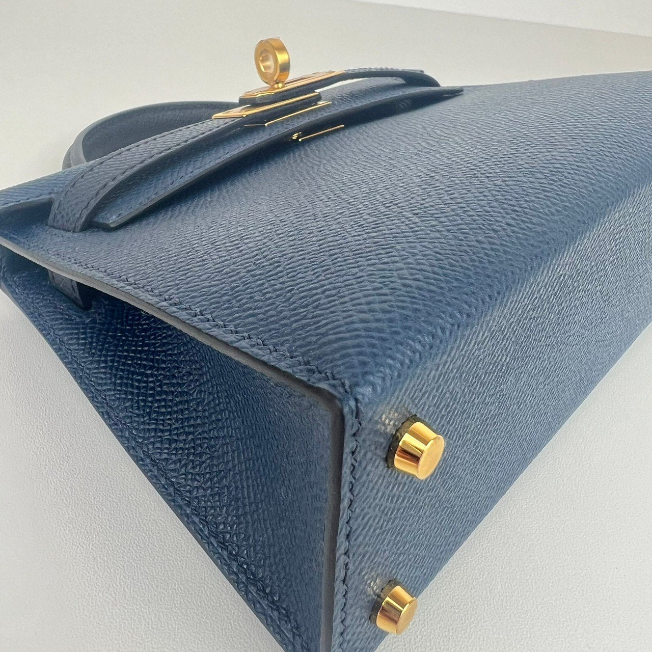 Mini kelly toricolor ミニケリートリコロール Bleu de presse/Black/Bleu indigo ブルードプリュス/ブラック/ブルーインディゴ GHW ゴールド金具 Epsom エプソン B刻印 Stamp-B