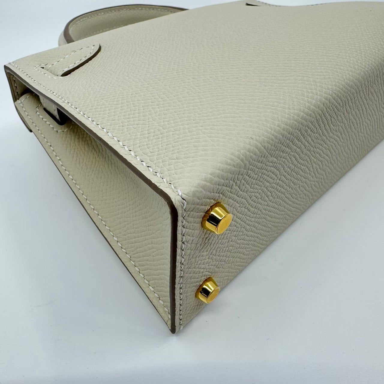 Mini kelly ミニケリー Stamp-W W刻印 Epsom エプソン Craie クレ GHW ゴールド金具