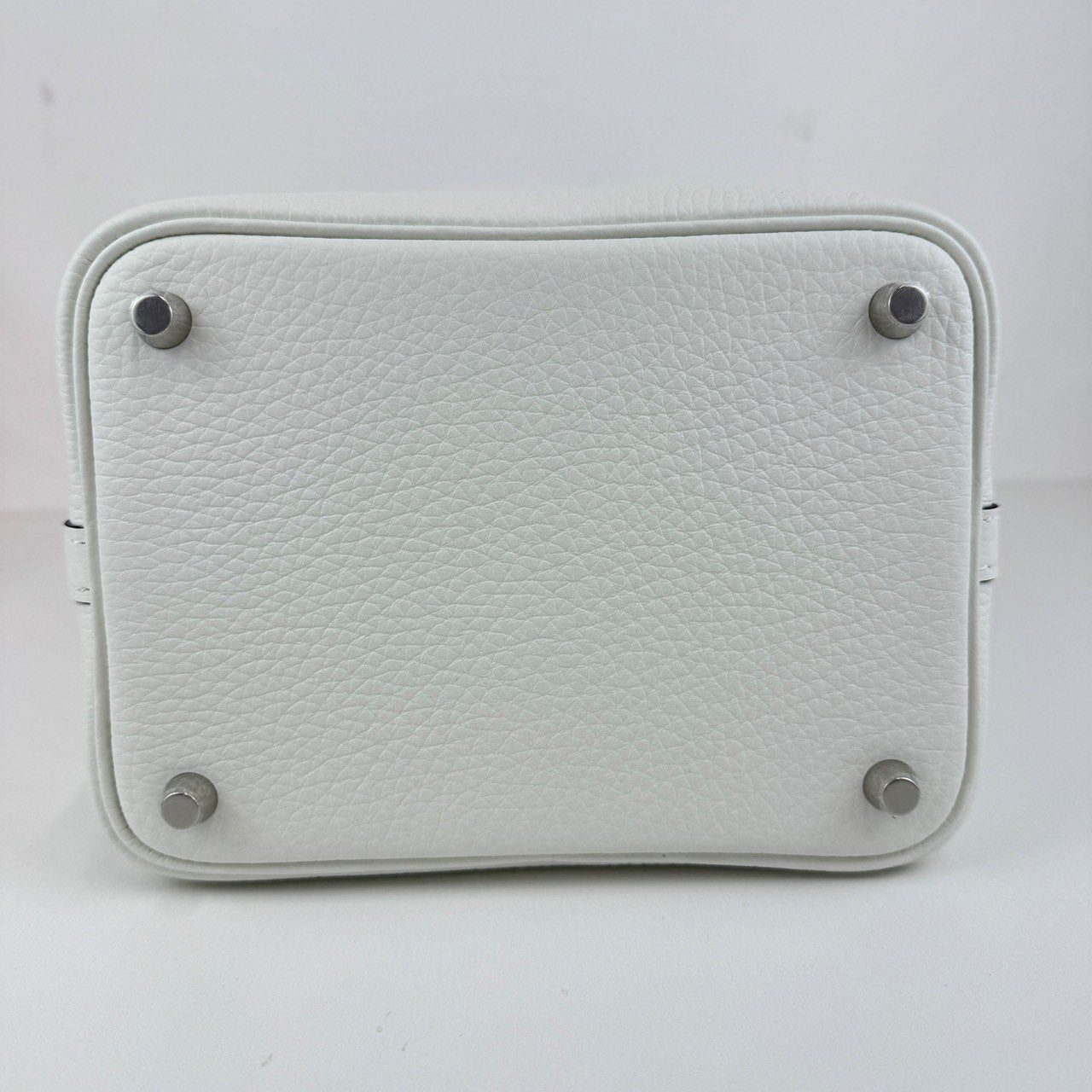 Picotin Lock PM ピコタンロック PM White ホワイト Taurillon Clemence トリヨンクレマンス PHW シルバー金具 Stamp-W W刻印