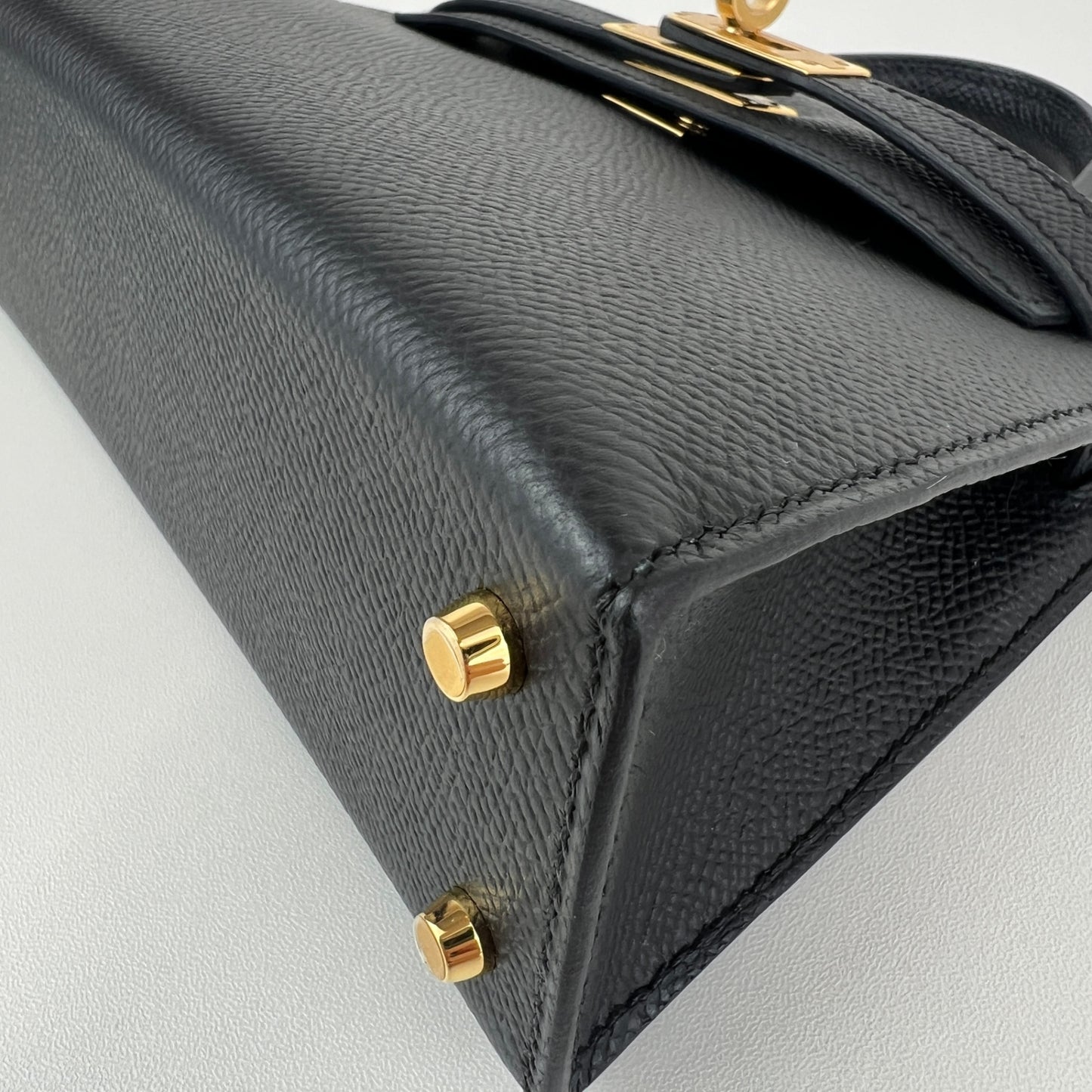Mini kelly ミニケリー Black ブラック GHW ゴールド金具 Stamp-W W刻印 Epsom エプソン