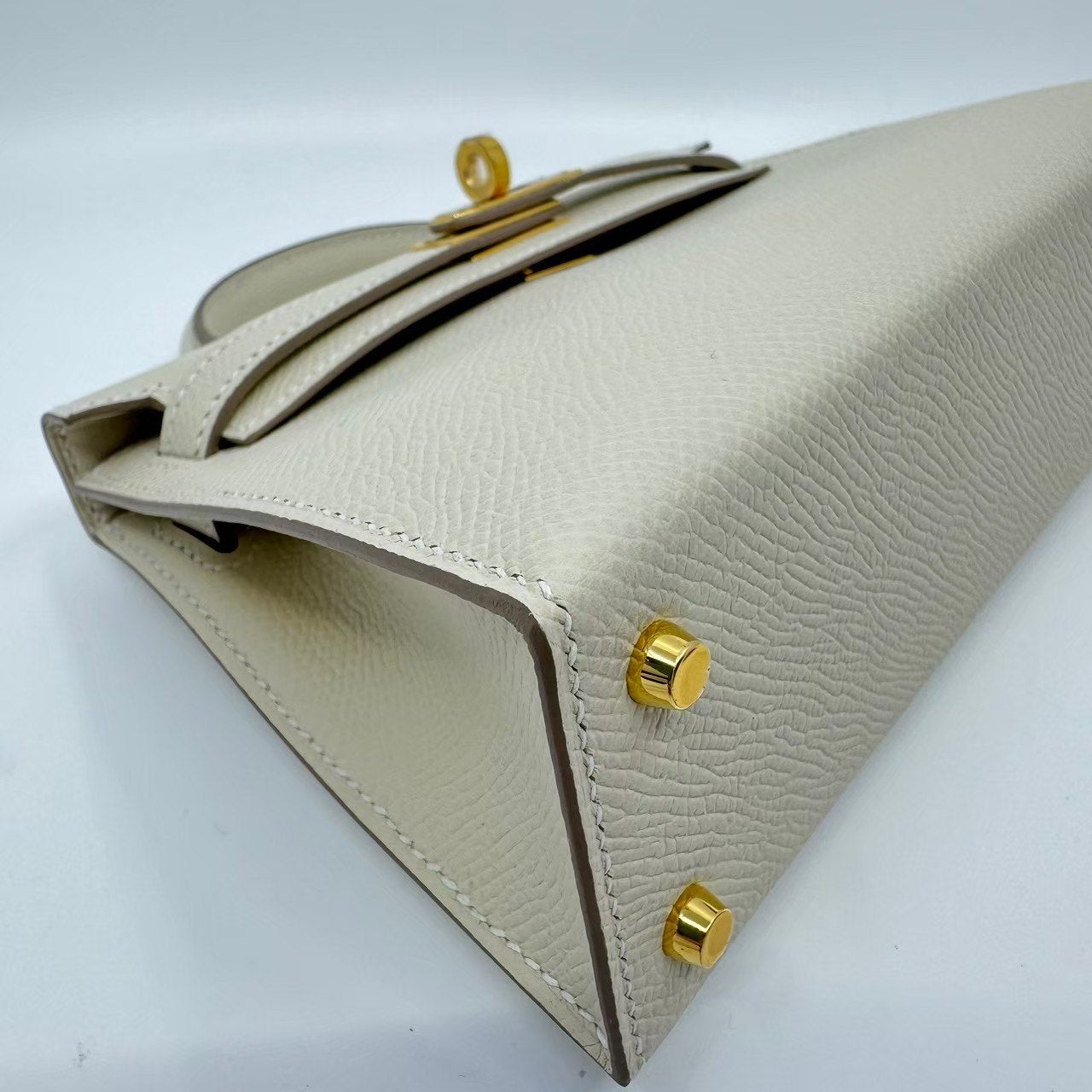 Mini kelly ミニケリー Stamp-W W刻印 Epsom エプソン Craie クレ GHW ゴールド金具