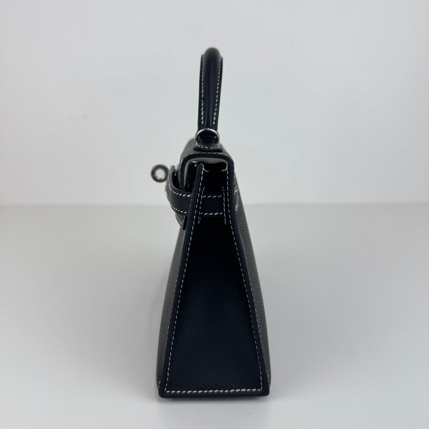 Mini kelly SO ミニケリー スペシャルオーダー Black ブラック/Gris perle グリパール Epsom エプソン PHW シルバー金具 Stamp-K K刻印