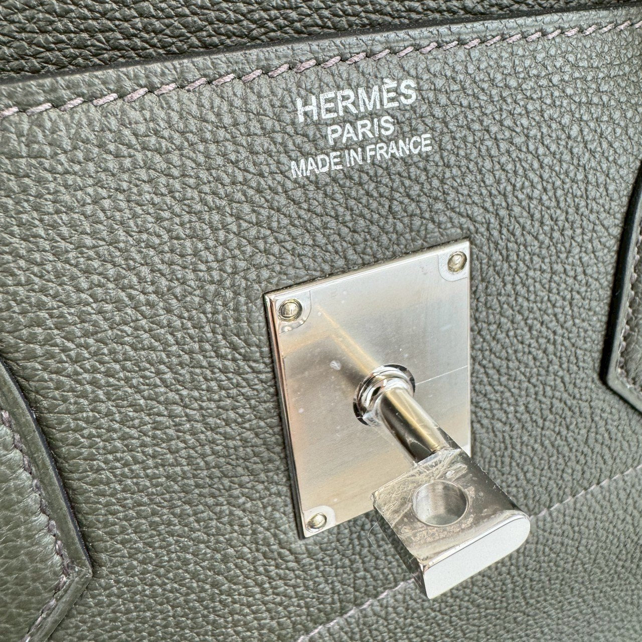Haut a Courroies オータクロア40 Vert gris ヴェールグリス SV金具 Stamp-U U刻印 Togo トゴ