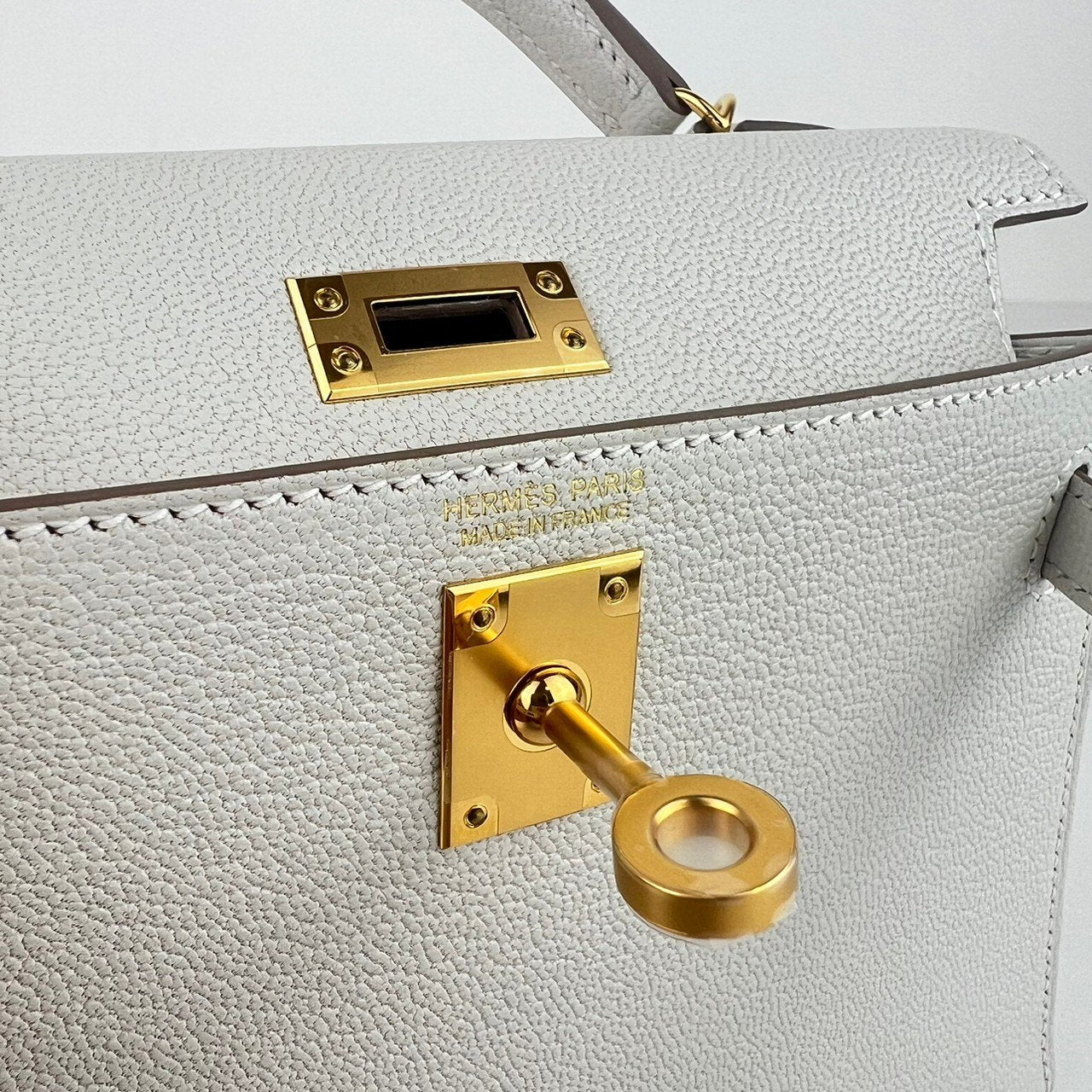Mini kelly ミニケリー Mushroom マッシュルーム Chevre シェーブル GHW ゴールド金具 Stamp-U U刻印