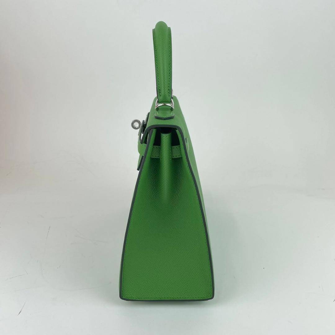 新品 HERMES エルメス Kelly25 ケリー25 Vert yucca ヴェールユッカ Epsom エプソン PHW シルバー金具 B刻