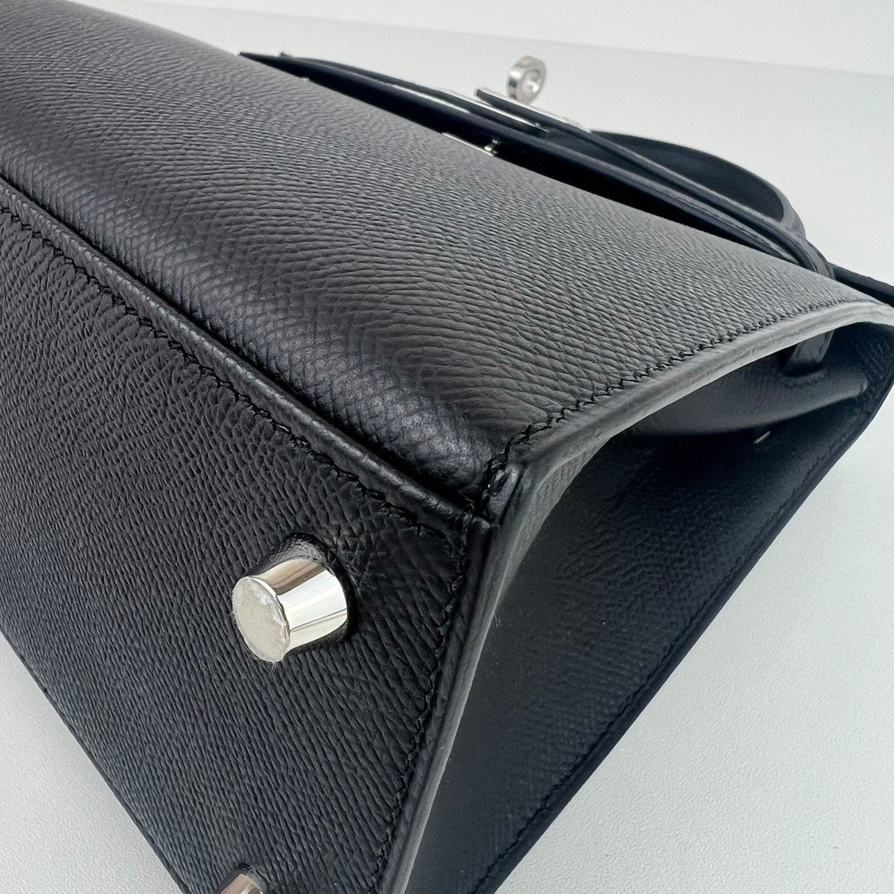 Kelly25 ケリー25 Black ブラック Epsom エプソン PHW シルバー金具 Stamp-W W刻印