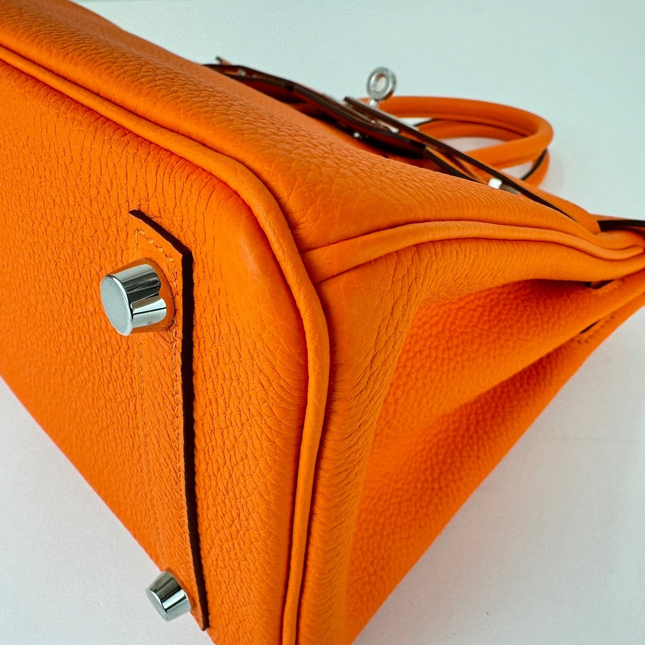 Birkin25 バーキン25 Orange minimum オレンジミニマム PHW シルバー金具 Togo トゴ Stamp-B B刻印