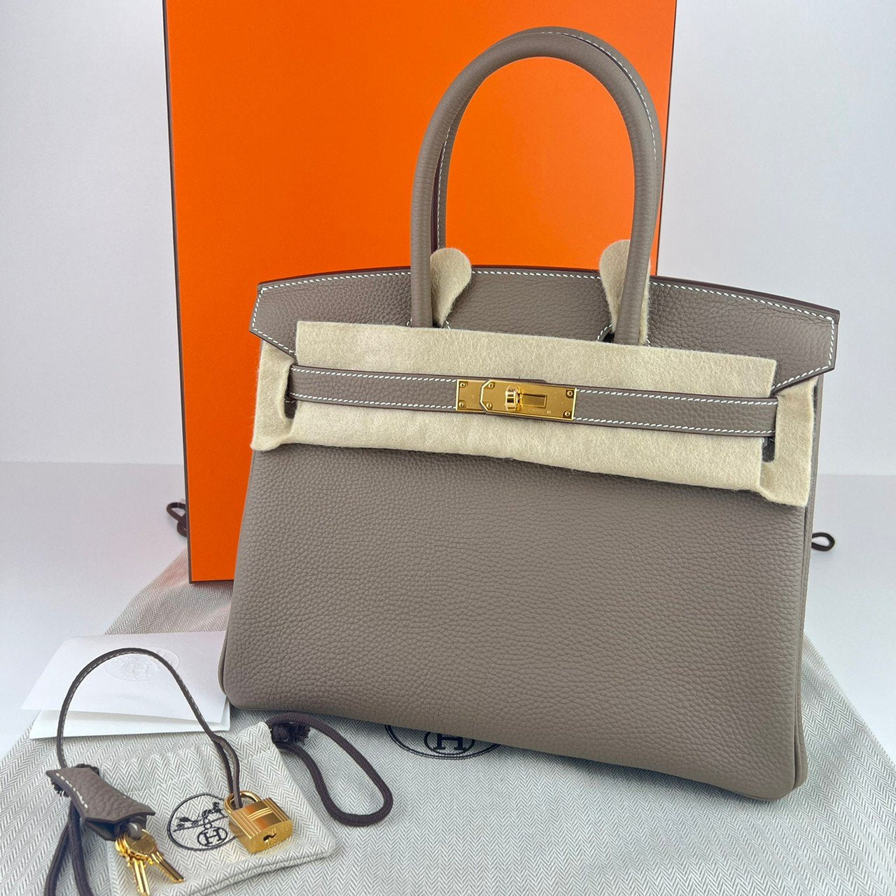 Birkin30 バーキン30 Etoupe エトープ Togo トゴ GHW ゴールド金具 Stamp-W W刻印
