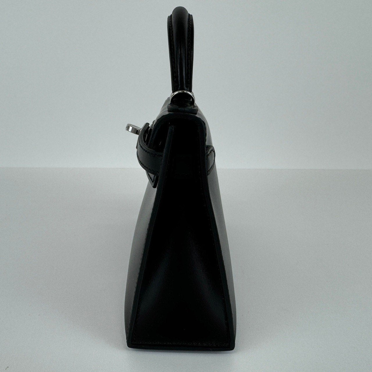 Mini kelly ミニケリー Black ブラック PHW シルバー金具 Box ボックス Stamp-U U刻印