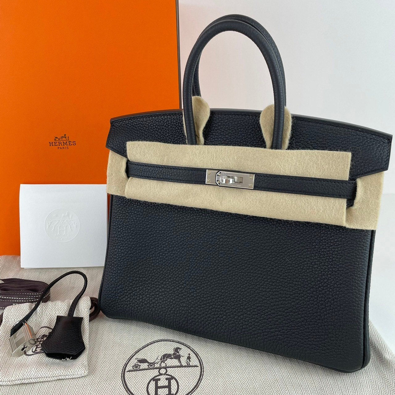 Birkin25 バーキン25 Black ブラック Togo トゴ PHW シルバー金具 Stamp-W W刻印