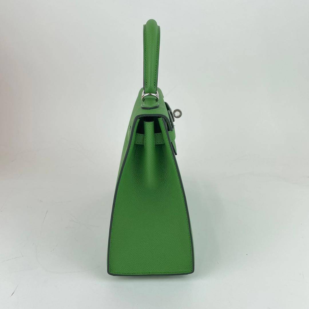 新品 HERMES エルメス Kelly25 ケリー25 Vert yucca ヴェールユッカ Epsom エプソン PHW シルバー金具 B刻