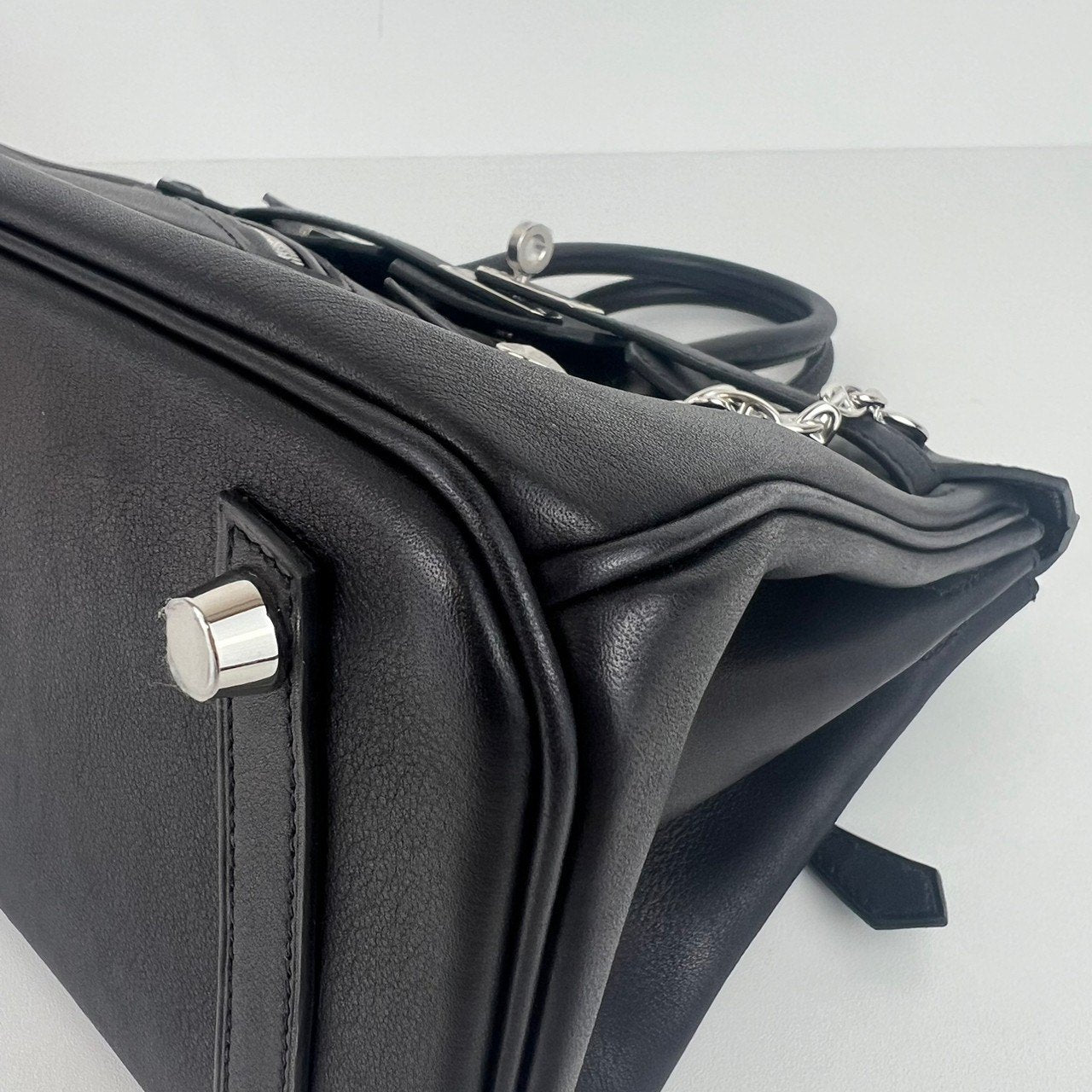 Birkin25 Rock バーキン25ロック Black ブラック PHW シルバー金具 B刻印 Veau Volupto ヴォーヴォリュプト