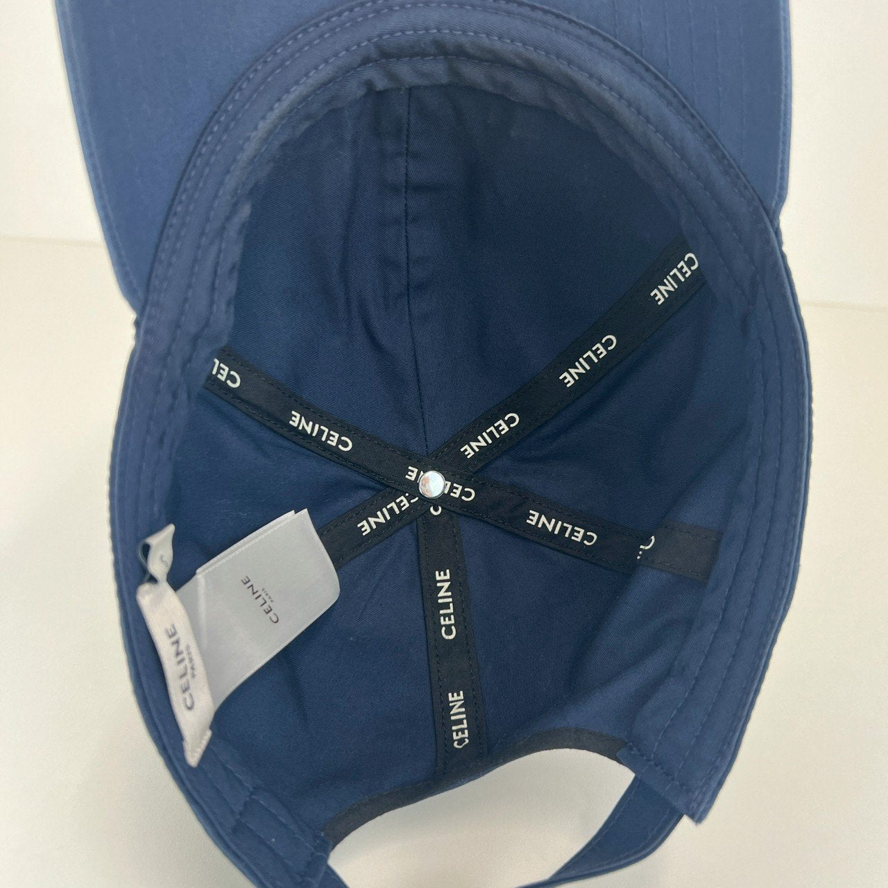 CELINE セリーヌ ベースボールキャップ 綿100% ネイビー