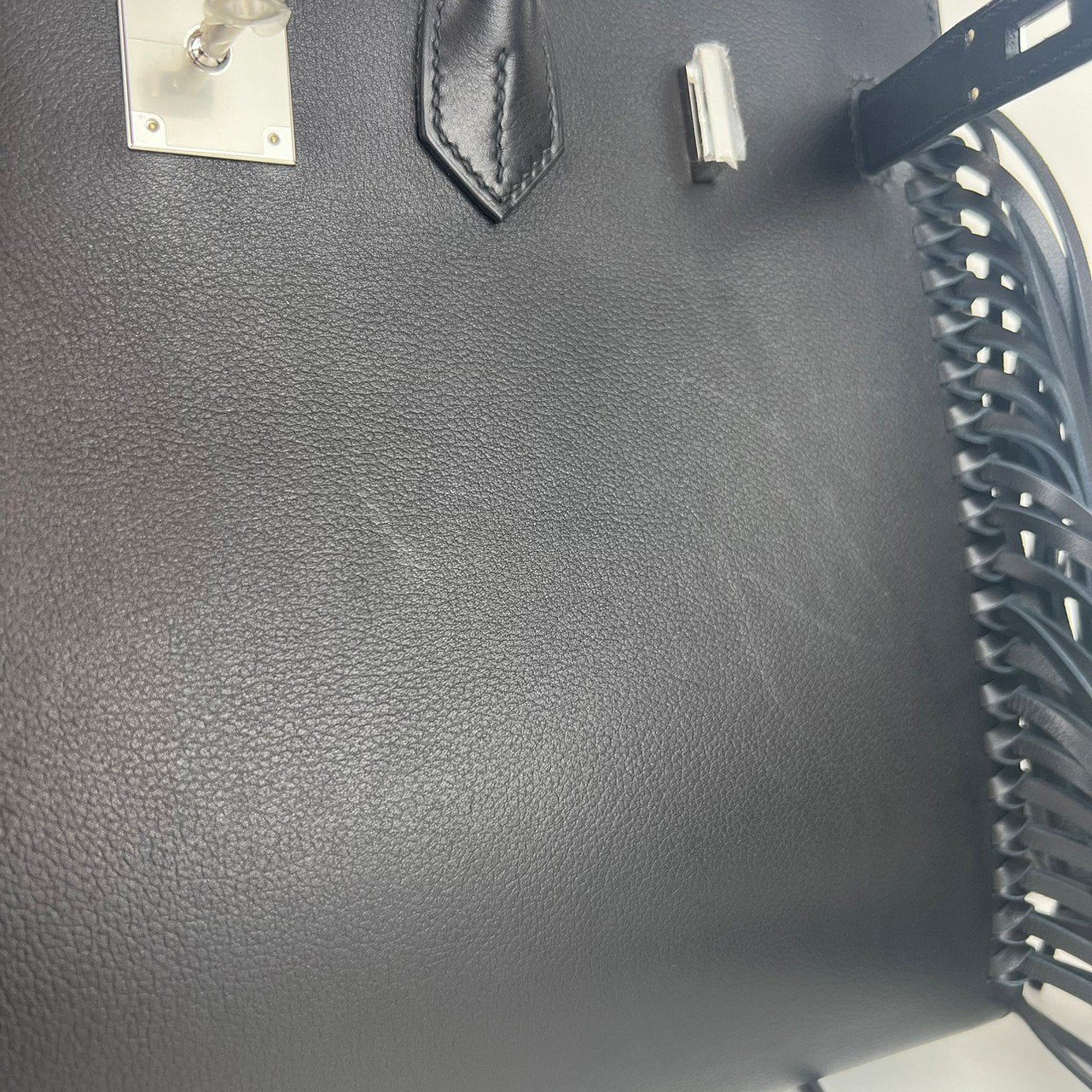 Birkin35 Anate バーキン35 アナーテ フリンジ Black ブラック W刻印 Evergrain エバーグライン