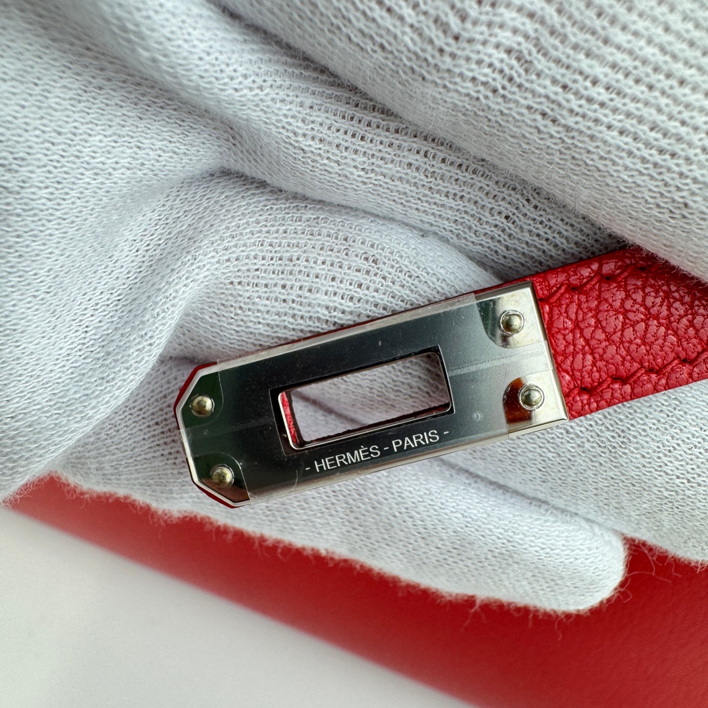 Kelly25 ケリー25 Rouge de coeur ルージュクー シルバー金具 Stamp-K K刻印 Chevre シェーブル