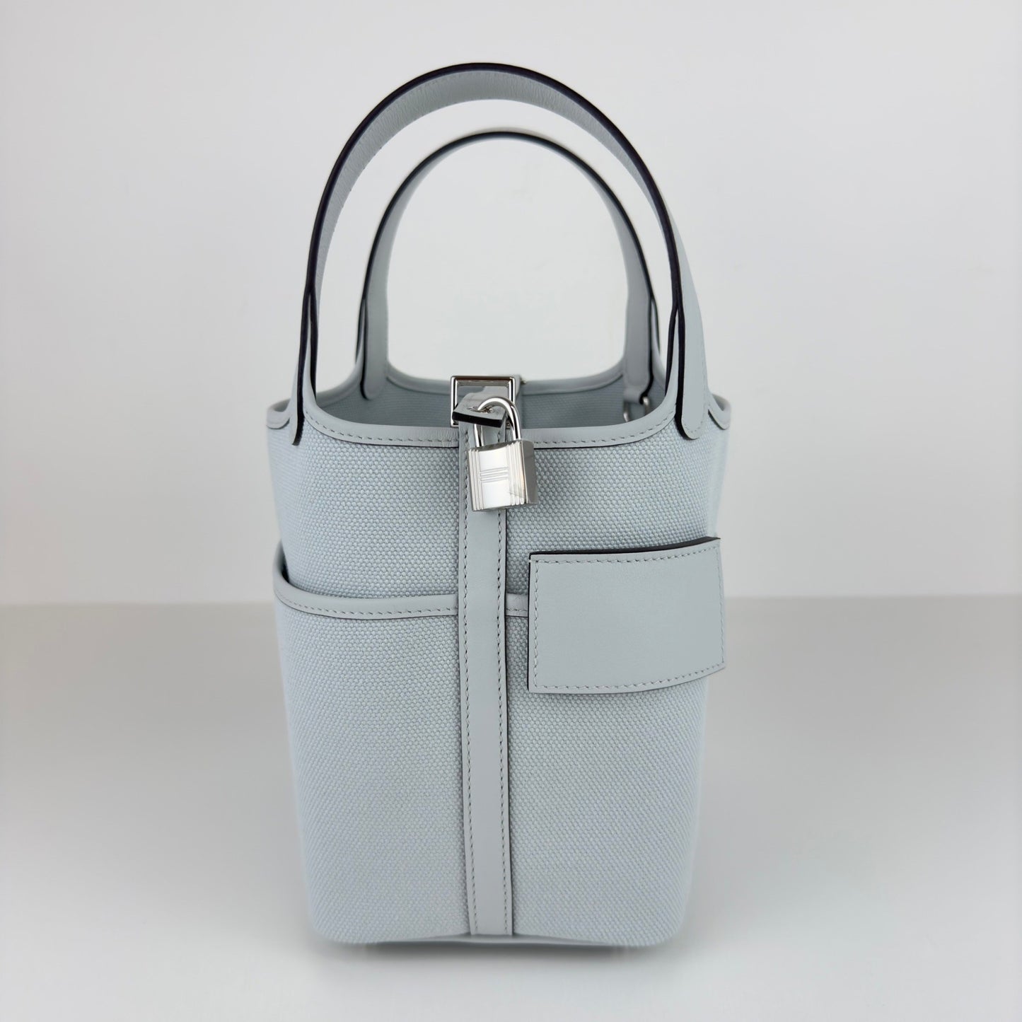 Picotin lock cargo PM ピコタンロックカーゴPM Gris platine グリプラチナ Toile goeland/Swift トワルゴエラン/スイフト PHW シルバー金具 Stamp-W W刻印