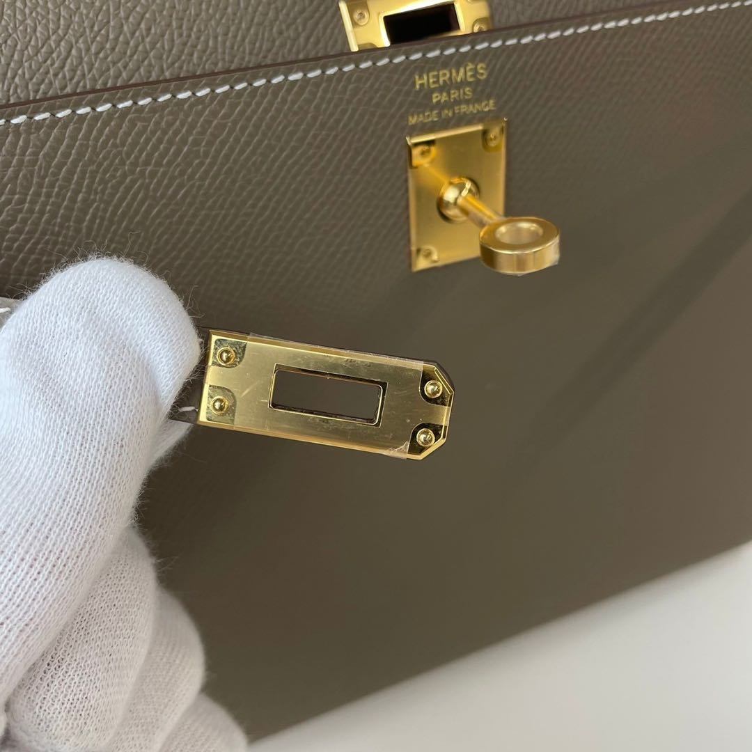 Kelly25 Sellier ケリー25 セリエ Etoupe エトープ GHW ゴールド金具 B刻
