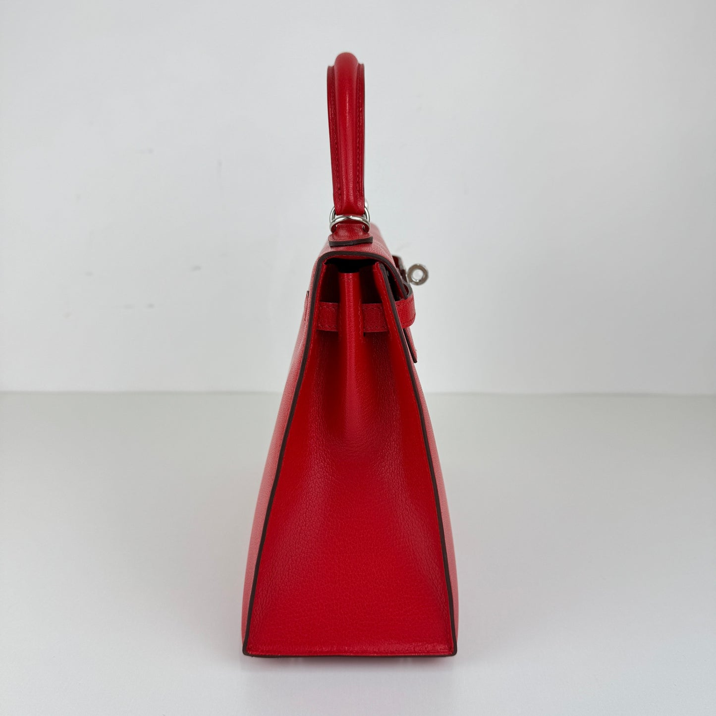 Kelly25 ケリー25 Rouge de coeur ルージュクー シルバー金具 Stamp-K K刻印 Chevre シェーブル