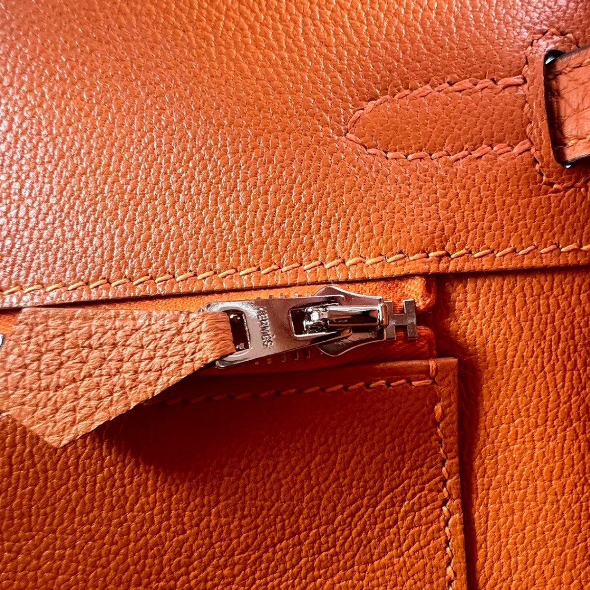 Birkin25 バーキン25 Orange オレンジ PHW シルバー金具 Togo トゴ Stamp-W W刻印