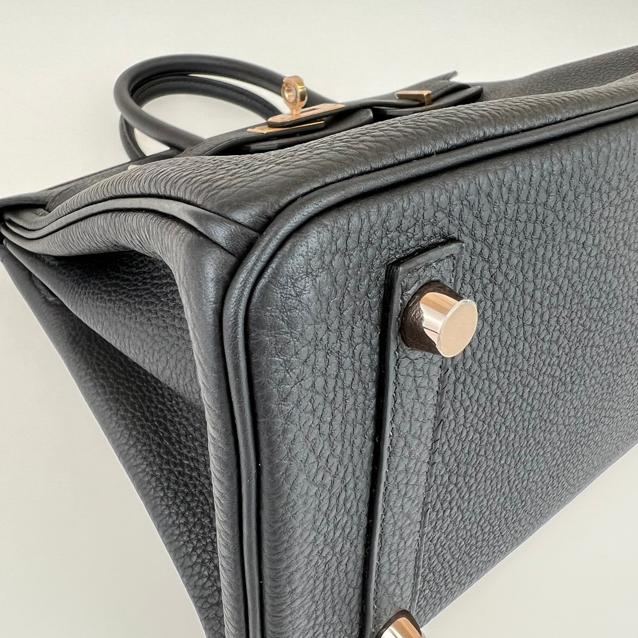 Barkin25 バーキン25 Black ブラック ローズゴールド金具 Togo トゴ B刻印