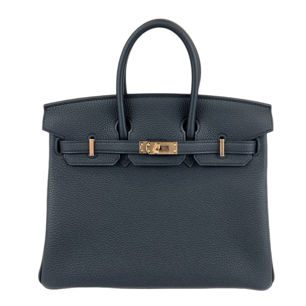 Barkin25 バーキン25 Black ブラック ローズゴールド金具 Togo トゴ B刻印