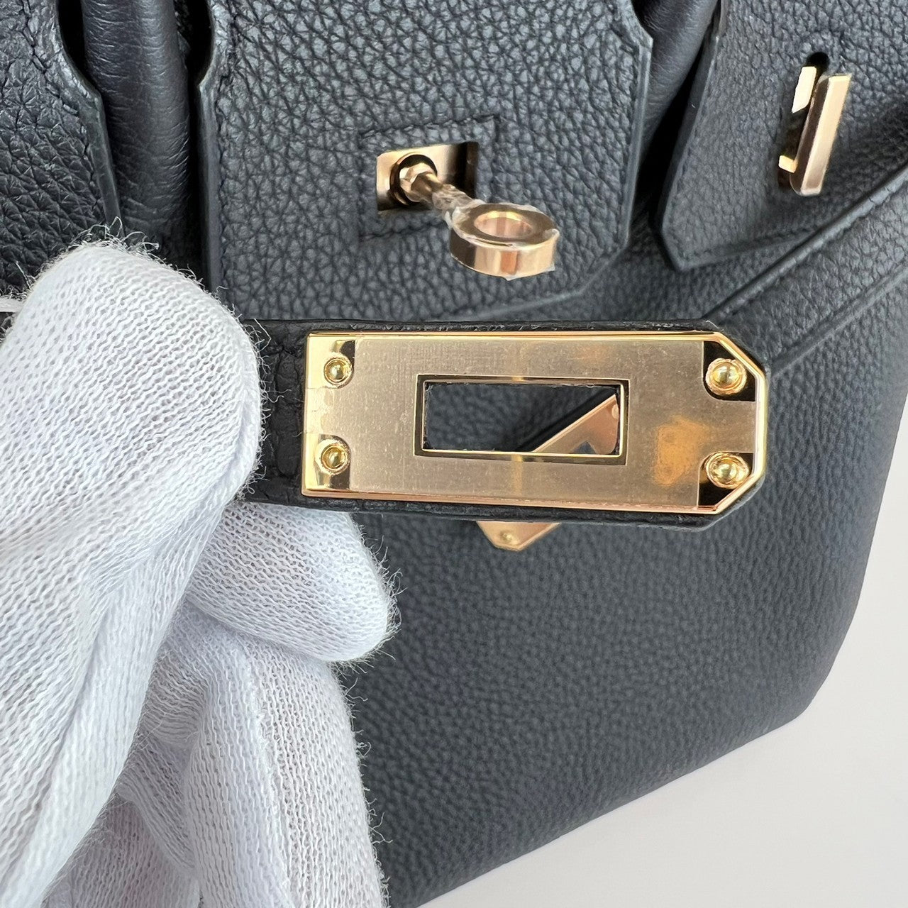 Barkin25 バーキン25 Black ブラック ローズゴールド金具 Togo トゴ B刻印