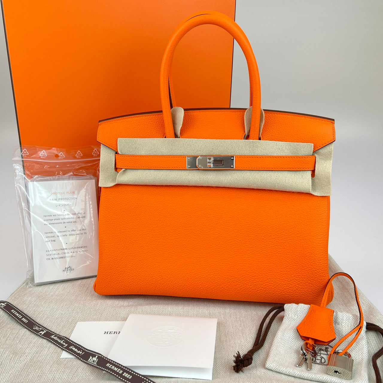 Birkin30 バーキン30 Orange オレンジ Togo トゴ シルバー金具 B刻印