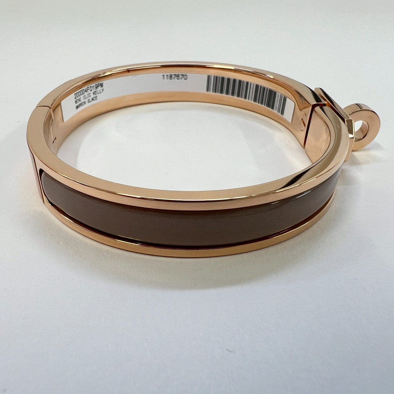 Mini clic kelly PM エナメルブレスレット ミニ・クリック・ケリー Marron grace マロングラッセ Rose gold plated ローズゴールドプレーテッド