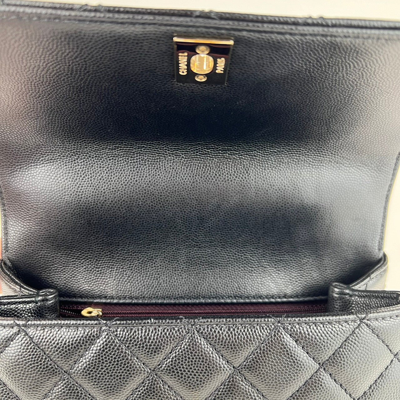ココハンドル24 Caviar skin キャビアスキン Black ブラック GHW ゴールド金具