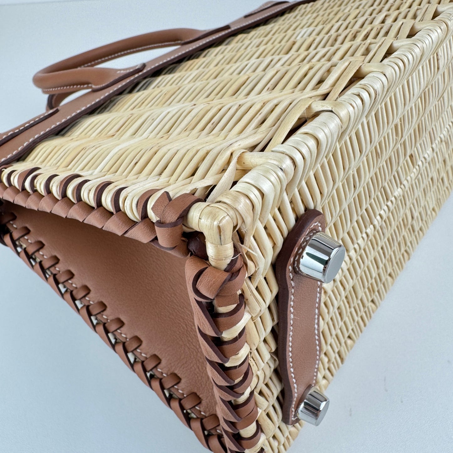 Birkin25 picnic バーキン25ピクニック Gold ゴールド PHW シルバー金具 Swift/Rattan Stamp-B B刻印
