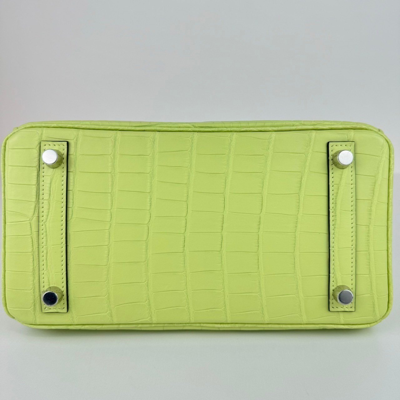 Birkin25 バーキン25 Jaune bourgeon ジョーヌブルジョン Alligatorアリゲーター PHW シルバー金具 Stamp-U U刻印