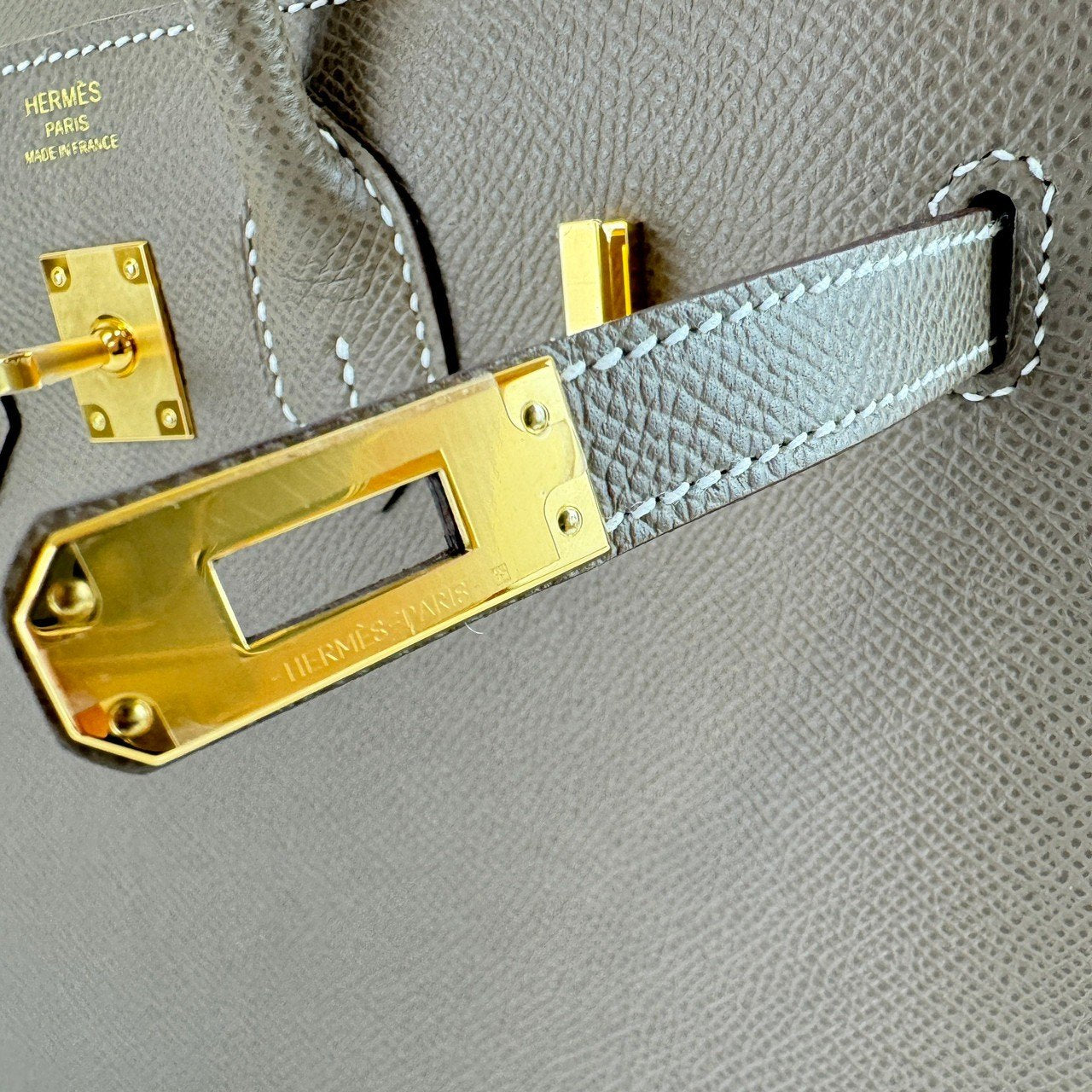 Birkin25 Sellier バーキン25セリエ Etoupe エトープ GHW ゴールド金具 Epsom エプソン Stamp-U U刻印