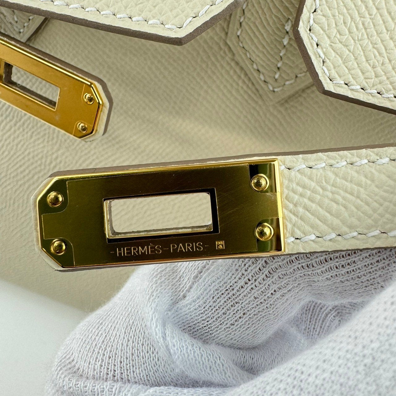 Birkin25 バーキン25 Craie クレ Epsom エプソン GHW ゴールド金具 Stamp-W W刻印