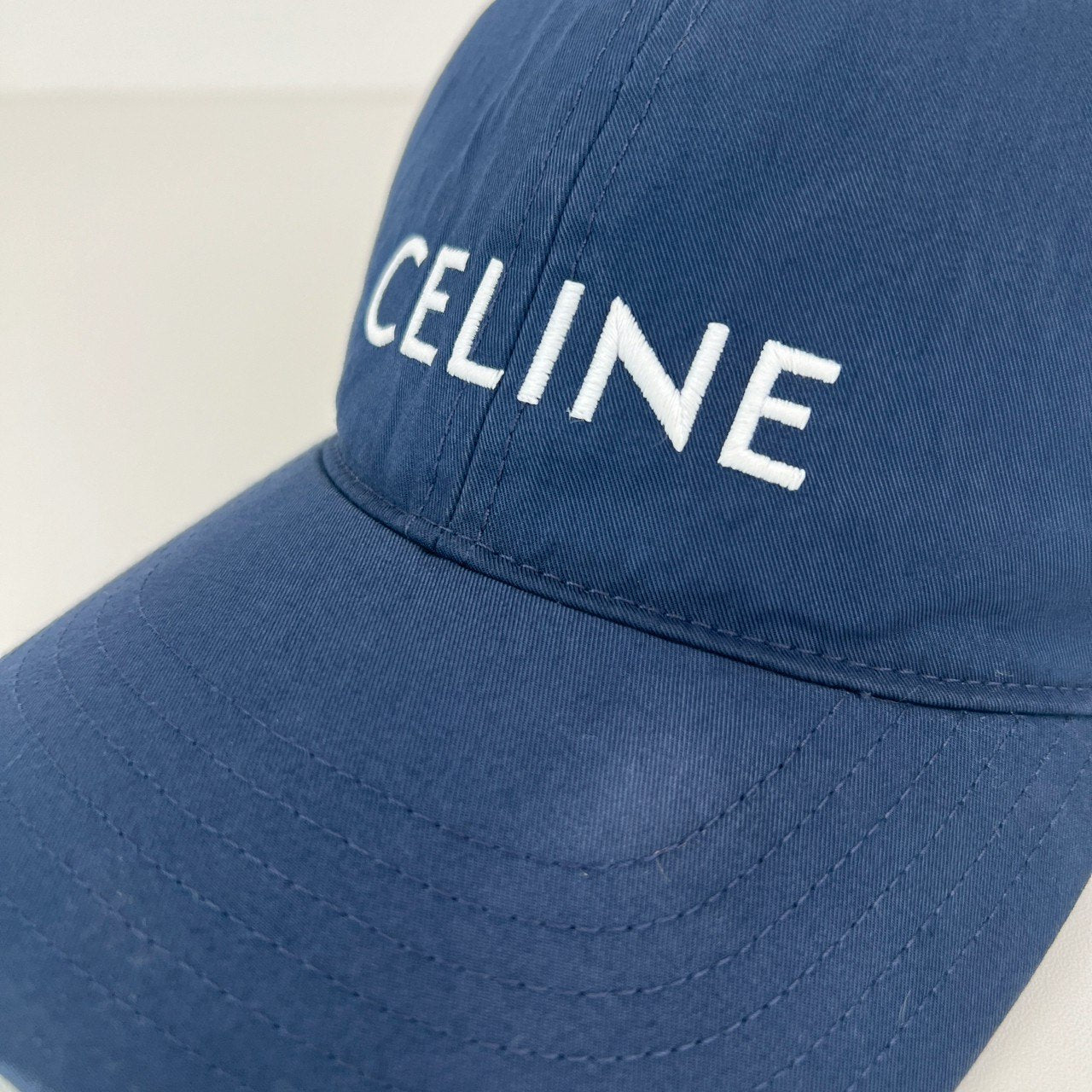 CELINE セリーヌ ベースボールキャップ 綿100% ネイビー