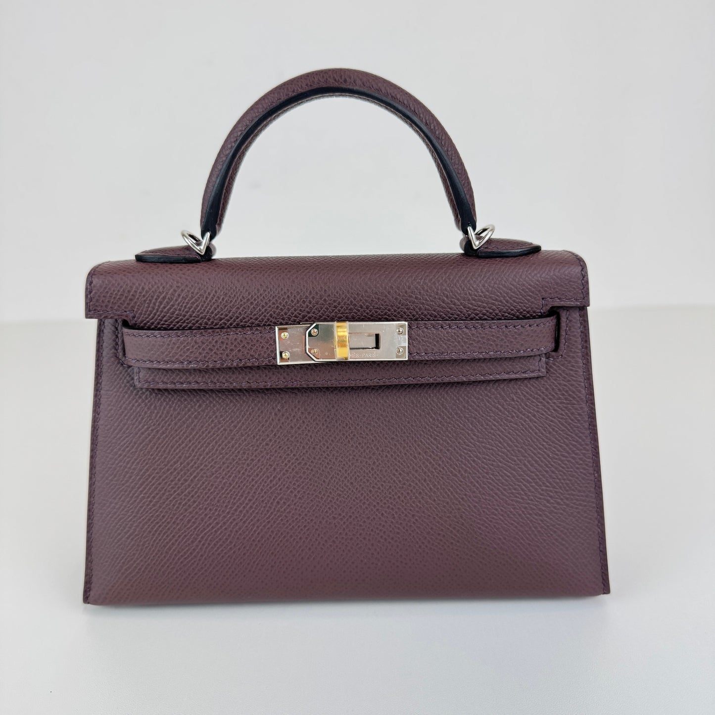 Hermès エルメス Mini kelly ミニケリー Stamp-W W刻印 Epsom エプソン Rouge sellier ルージュセリエ EHW エレクトラム金具