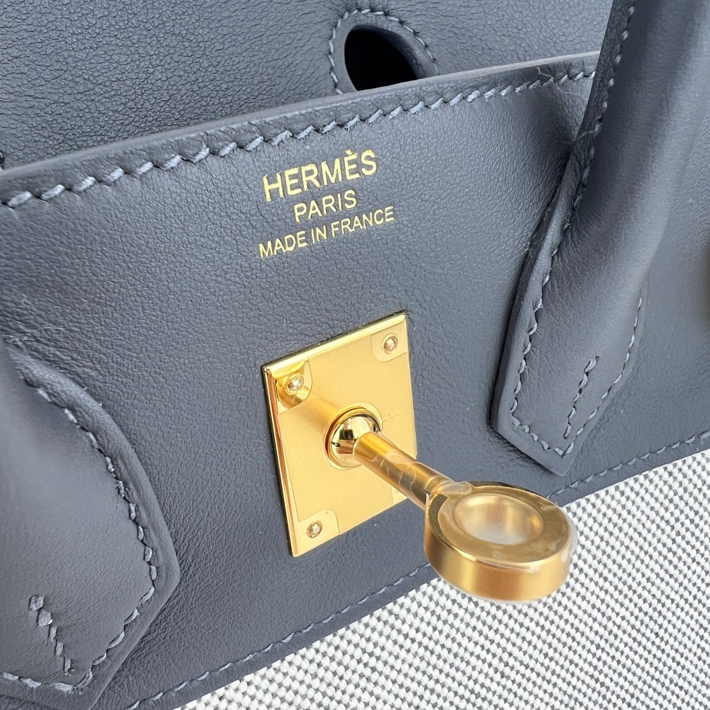 Birkin25 バーキン25 Stamp-K K刻印 Toile H/Swift トワルアッシュ/スイフト Gris misty グリミスティ GHW ゴールド金具