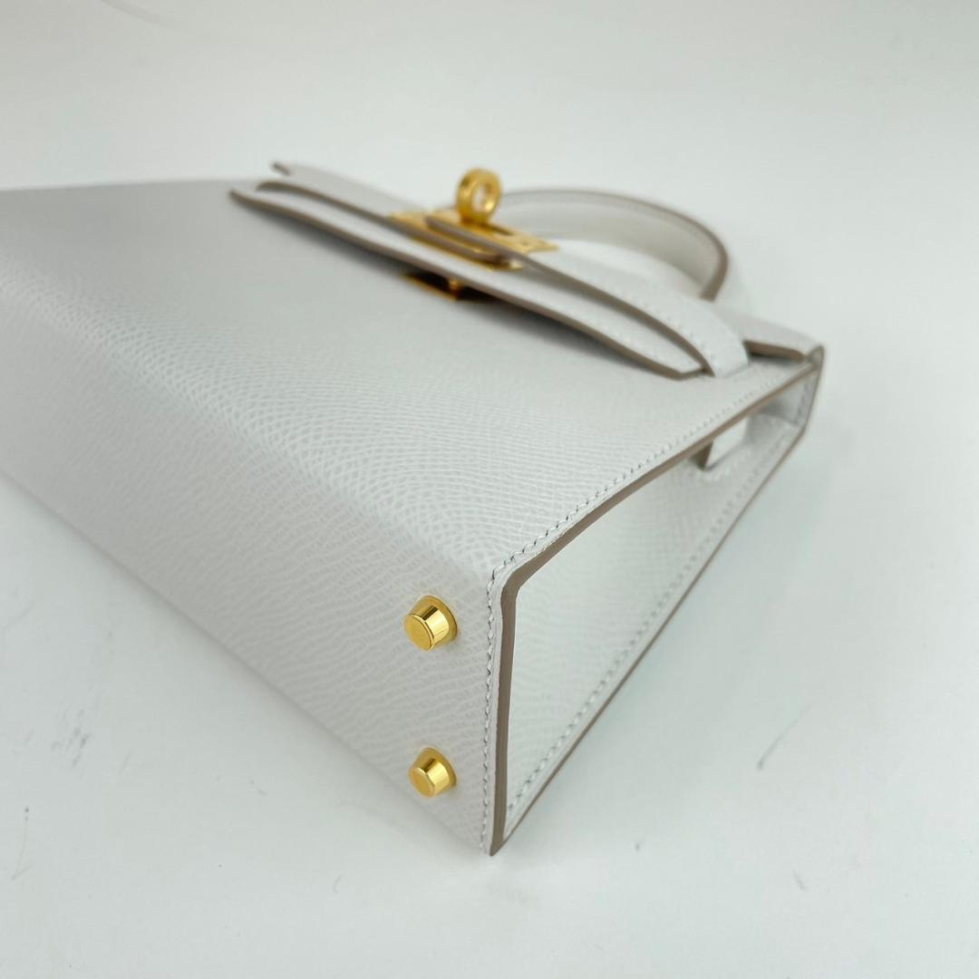 Mini kelly ミニケリー Gray pearl グリパール Epsom エプソン GHW ゴールド金具 B刻