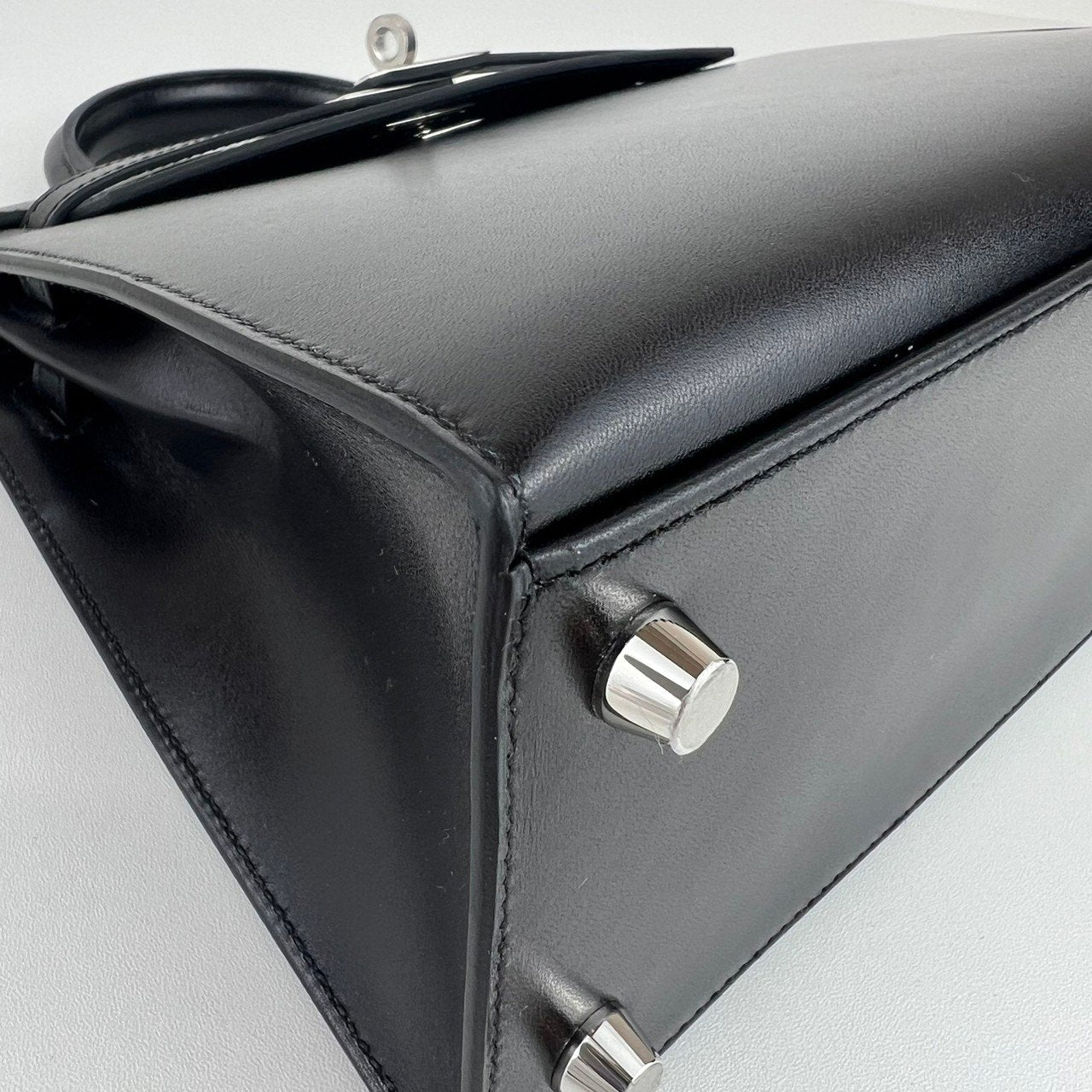 Kelly25 ケリー25 Black ブラック Boxcalf ボックスカーフ PHW シルバー金具 Stamp-W W刻印