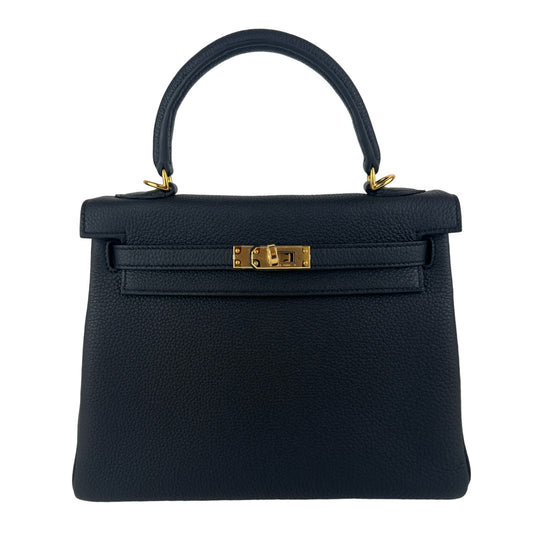 Kelly25 ケリー25 Black ブラック Togo トゴ GHW ゴールド金具 Stamp-W W刻印