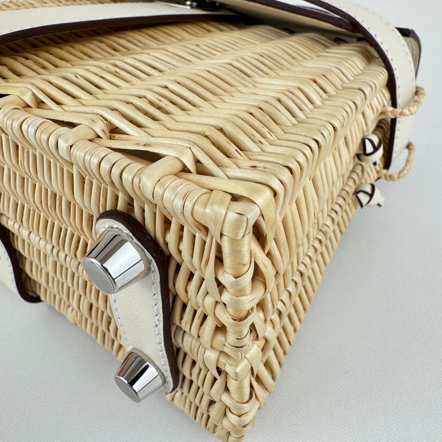 Mini kelly picnic ミニケリーピクニック Nata ナタ Swift/Rattan スイフト/ラタン PHW シルバー金具 Stamp-W W刻印