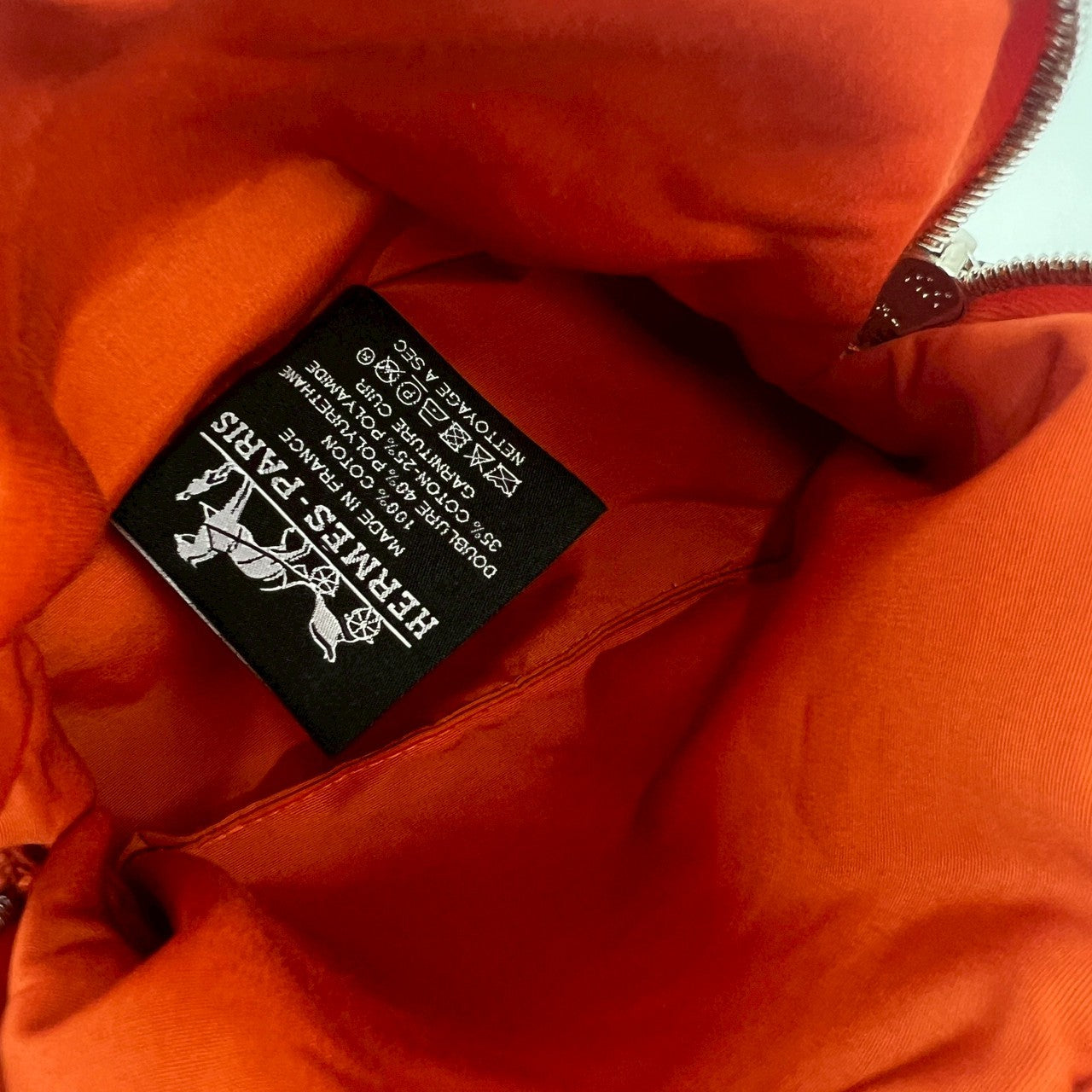 Hermès エルメス Trousse Bolide mini mini ボリードポーチ ミニミニ 綿100% Orange feu オレンジフー