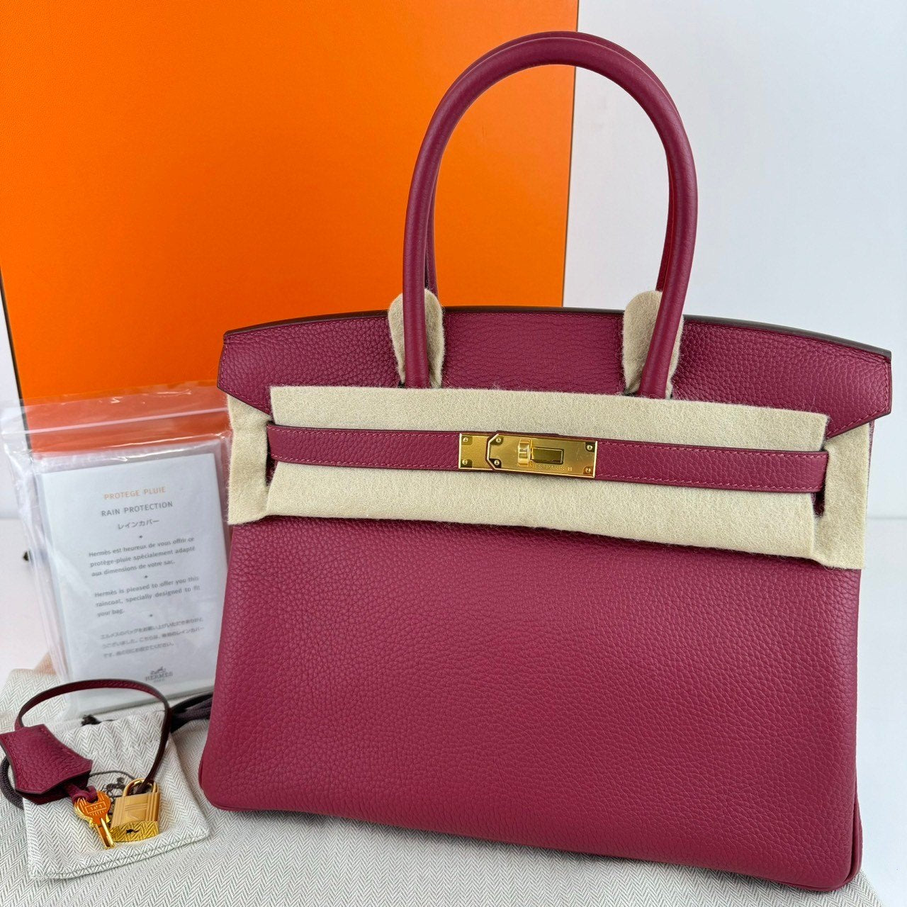 Birkin30 バーキン30 Ruby ルビー GHW ゴールド金具 Togo トゴ Stamp-B B刻印