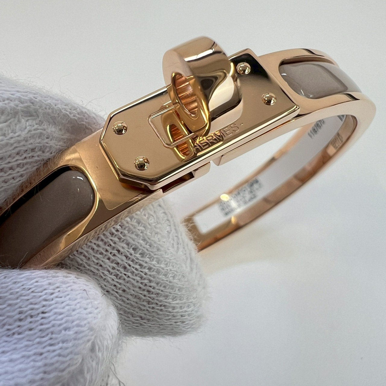 Mini clic kelly PM エナメルブレスレット ミニ・クリック・ケリー Marron grace マロングラッセ Rose gold plated ローズゴールドプレーテッド