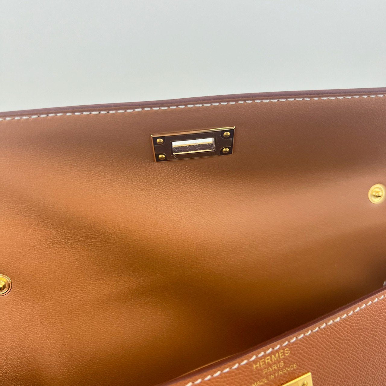 HERMES エルメス Kelly elan Gold ゴールド Madame マダム GHW ゴールド金具 Stamp-W W刻印