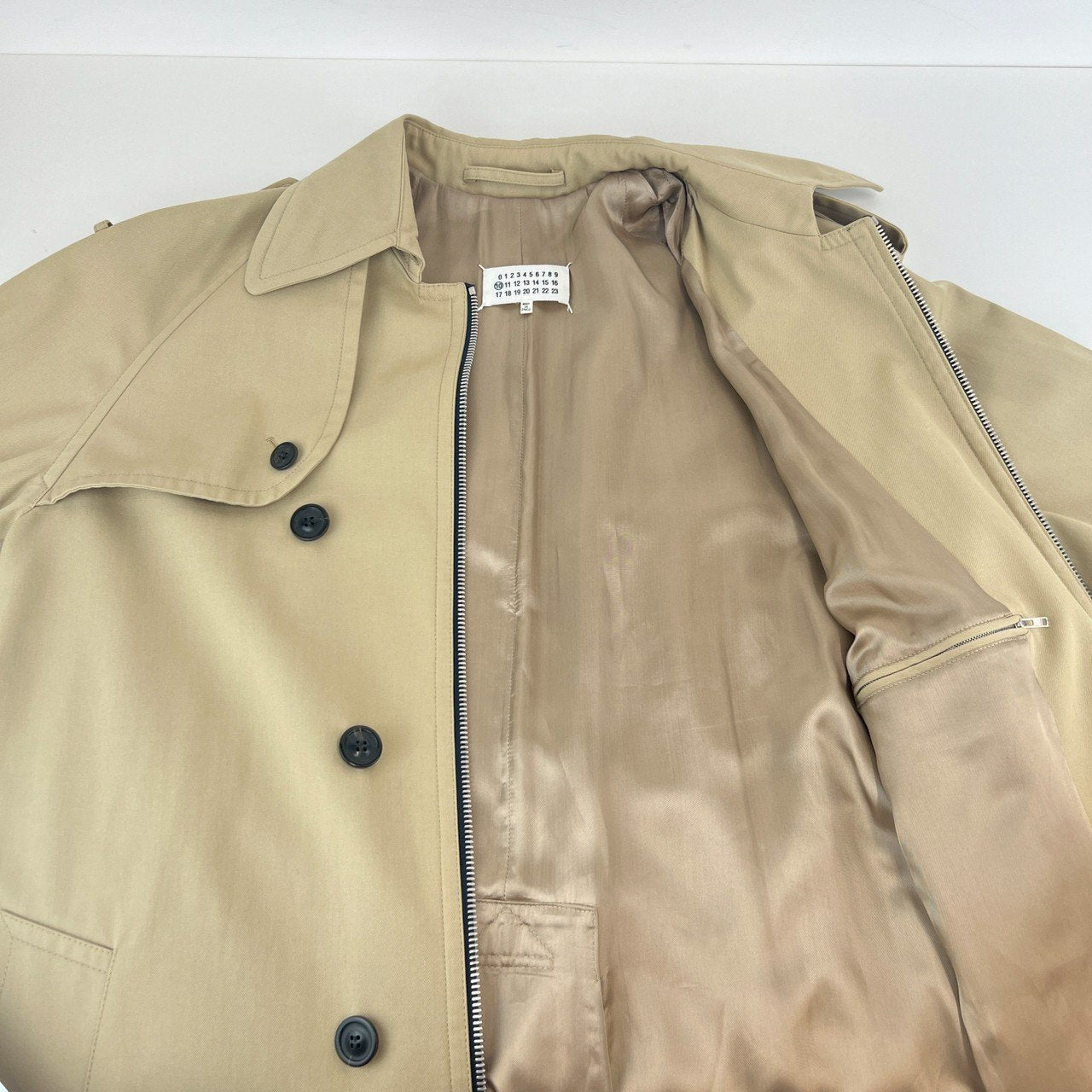 ジップアップトレンチコート beige ベージュ サイズ46