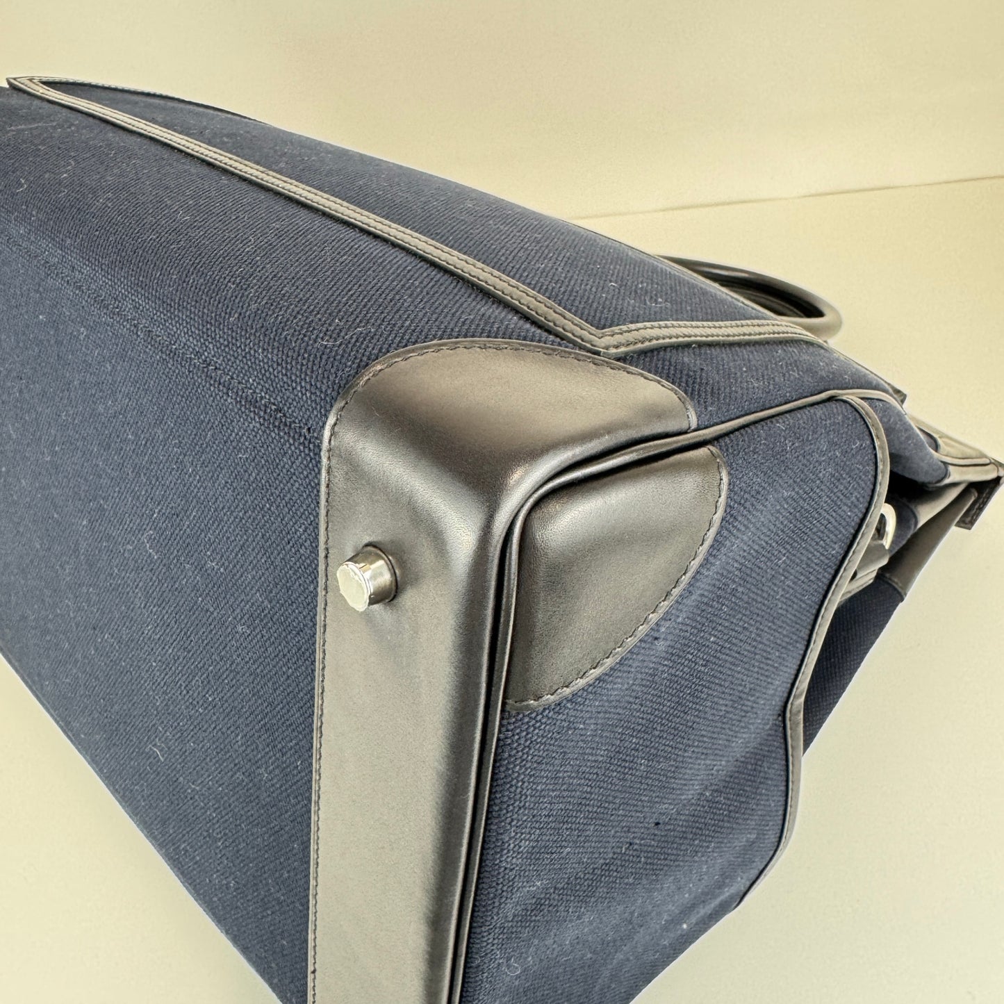 Hac 40 cargo オータクロア40 カーゴ Blue marine ブルーマリーン/Black ブラック Toile goeland/Box calf トワルゴエラン/ボックスカーフ PHW シルバー金具 B刻印