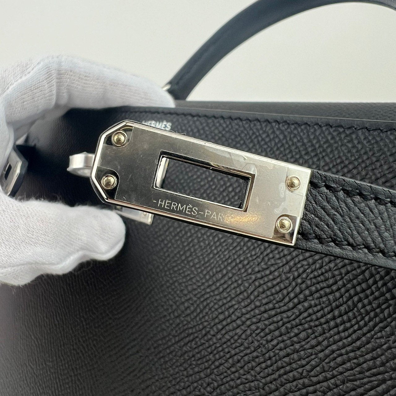 Kelly25 ケリー25 Black ブラック Epsom エプソン PHW シルバー金具 Stamp-W W刻印