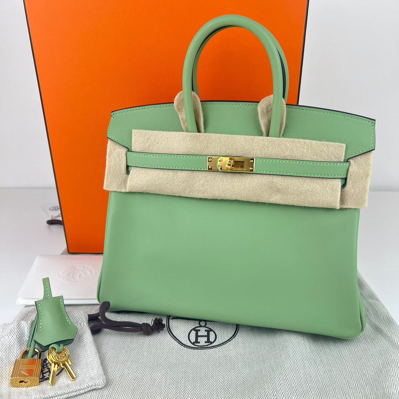 Birkin25 バーキン25 Vert Criquet ヴェールクリケット GHW ゴールド金具 Swift スウィフト Stamp-W W刻印