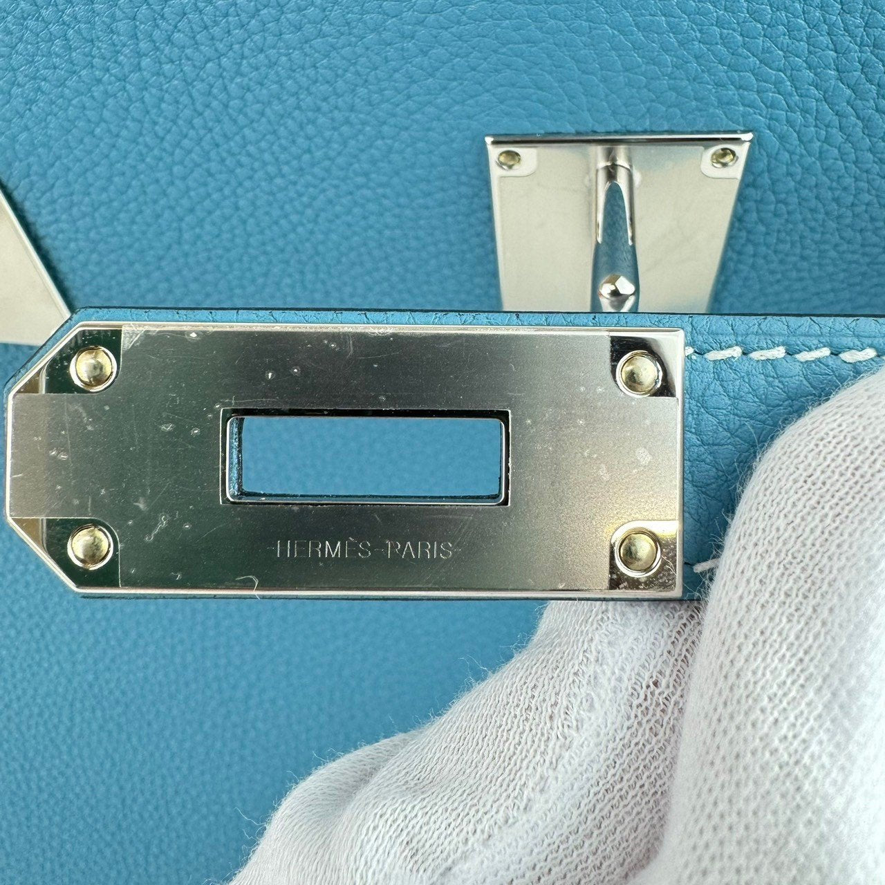 Kelly42 maxi ケリー42 Stamp-B B刻印 Blue jean ブルージーン PHW シルバー金具 Togo トゴ